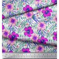 thumbnail image 2 of Soimoi Rayon Fabric Floral & Leaves Tropical Print Sewing Fabric Yard 42 Inch Wide, 2 of 2