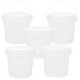thumbnail image 2 of 5pcs Plastic Bucket With Handle Water Bucket Portable Lidded Bucket Wash Bucket for Farm 2L, 2 of 6