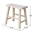 thumbnail image 5 of International Concepts 18" Saddleseat Wood Stool in Natural, 5 of 5