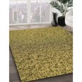 thumbnail image 3 of Ahgly Company Tapis de Zone Rond d'Intérieur Lavable à la Machine, Style Transitionnel, Jaune, 8 Pieds Rond, 3 of 7