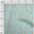 thumbnail image 2 of oneOone Polyester Spandex Turquoise Green Fabric Floral Craft Projects Decor Fabric Printed By The Yard 56 Inch Wide, 2 of 4