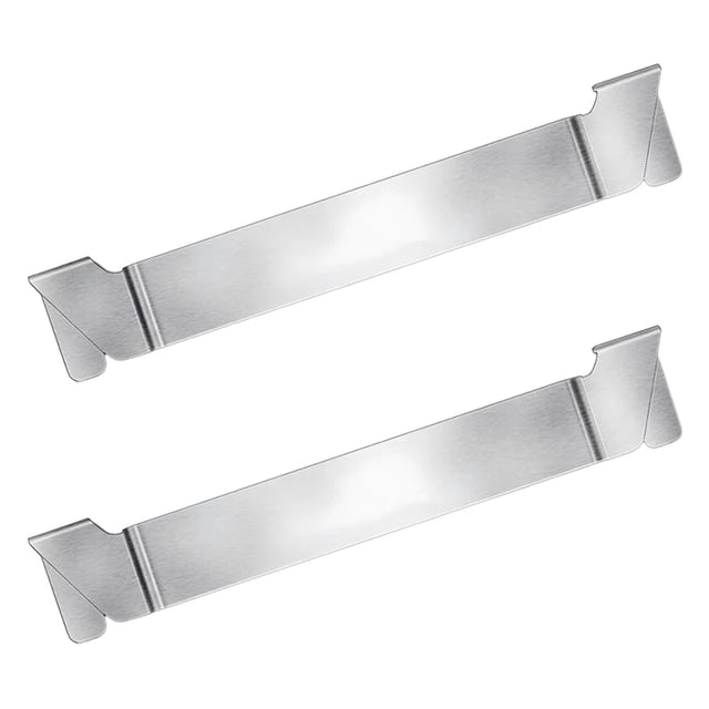 adviicd Lot de 2 Supports pour Spatule de Plaque en Acier Inoxydable, Dotés d'Une construction durable et Résistante à la Chaleur. Ces Grilles d'Outils de barbecue pour Gril Sont Conçues pour les Plaques de Cuisson à Surface Plane et Autres Plaques de Cuisson. les Supports Mesurent 5,9 x 0,98 Pouces et Sont Faciles à Installer Sans Outils, Se Fixent Solidement à la Paroi Latérale du Gril. l'Emballage Comprend Deux Supports pour Spatule, Chacun avec une Finition Argentée Élégante, Idéal pour Organiser les Outils de barbecue et Améliorer l'Efficacité