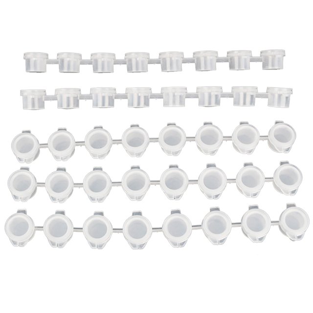 25PCS 0.11oz Paint Pot Strip Empty Mini 8 Cups Paint Strip Paint Cup with Lid