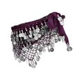 thumbnail image 1 of Belly Dance Waist Chain Purple Waist Chain Sequins Silver, 1 of 9