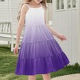 thumbnail image 4 of Tranfacy Robes d'Été pour Ados, Robe d'Été pour Filles, Robe d'Été Boho pour Fille 4-14 Ans à Dégradé de Couleurs, Décontractée, Sans Manches, à Étages, Style Nuisette, 4 of 7