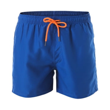 Ketyyh-chn99 Swimming Shorts Men 2024 Fashion Mens Boxer Briefs Board Shorts with Mesh Lining Breathable Beach Shorts Swimwear Bathing Suits Blue,XL
