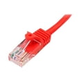 thumbnail image 2 of StarTech.com Cat5e Ethernet Cable - 2 ft - Red- Patch Cable - Snagless Cat5e Cable - Short Network Cable - Ethernet Cord - Cat 5e Cable - 2ft (45PATCH2RD) - Patch cable - RJ-45 (M) to RJ-45 (M) - 2 ft - UTP - CAT 5e - snagless - red, 2 of 2