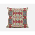 thumbnail image 2 of HomeRoots 411990 Coussin Décoratif en Daim Boho 20 Po., Rouge, Jaune & Aqua Foncé, 2 of 3