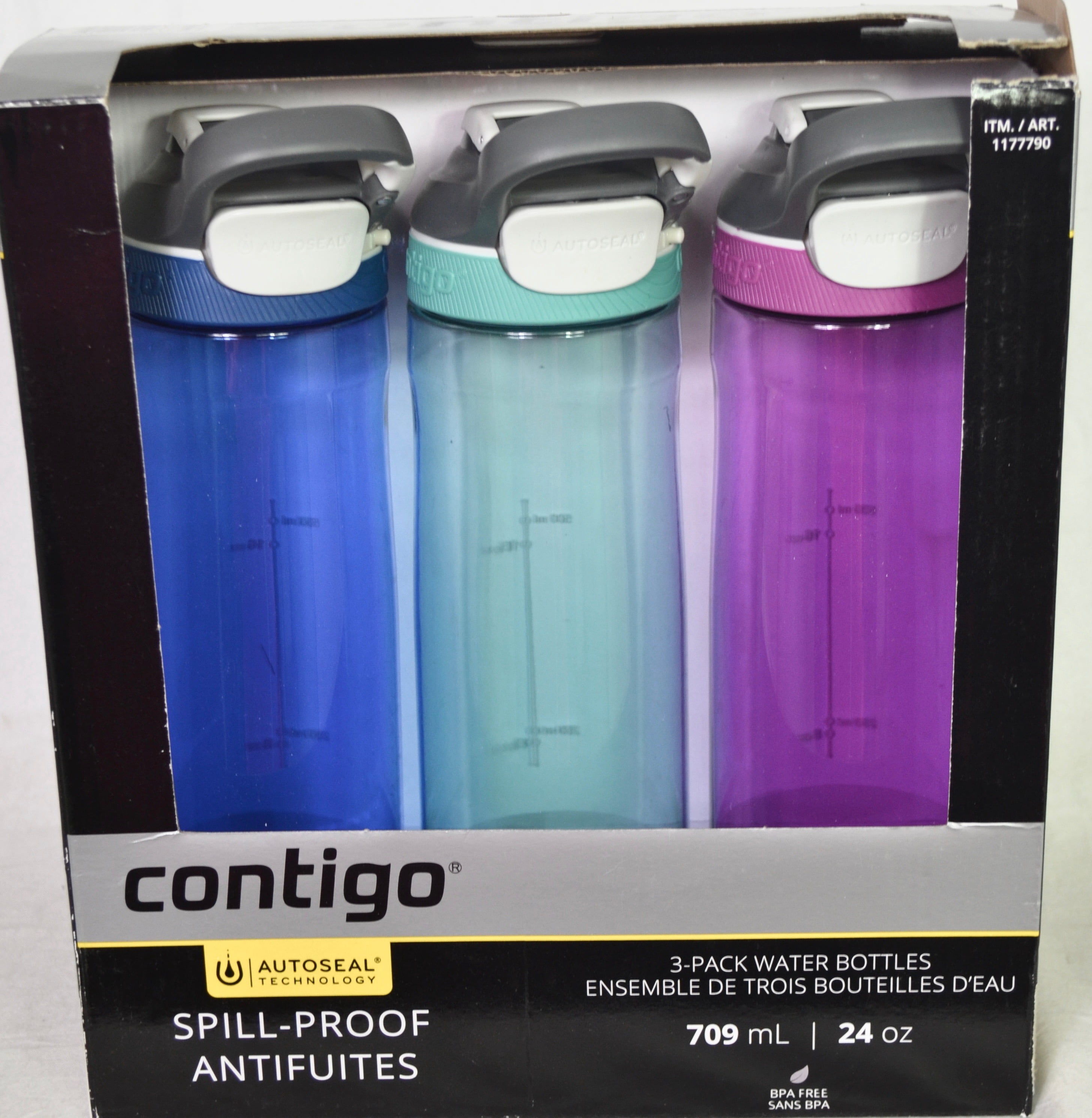 Contigo - Leak-Proof Water Bottles 24oz, 3 Pack