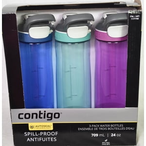 Contigo - Leak-Proof Water Bottles 24oz, 3 Pack