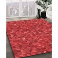 thumbnail image 3 of Ahgly Company Tapis Rectangulaire Lavable en Machine Rouge Transitionnel, 7 Pieds x 10 Pieds, 3 of 7