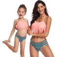 thumbnail image 2 of Girls Swimsuit High Waisted Two Pieces Bikini Set Swimwear Bathing Suits, 2 of 7