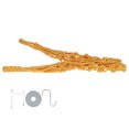 thumbnail image 4 of Woven Feeding Toy, Multifunctional Hanging Feeding Net Bag Convenient Strong With 2 Hooks For Rooster For Parrots For Hen Black Net + Fruit Fork With Chain,Yellow Net +Fruit Fork, 4 of 8