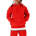 thumbnail image 3 of Wdgfv Chandail à Capuche Imprimé Lettre pour Filles, Manches Longues, Décontracté, Confortable, Rouge 14-16 Ans, 3 of 7