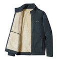 thumbnail image 4 of LOVZFMLL Jackets for Men's Padded Thickened Shaker Fleece Collar Fall And Winter Jacket Coat, 4 of 5