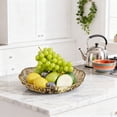 thumbnail image 2 of Ohufall 20cm 7.87In Plastic Fruit Platter Serving Tray Coffee Table Decor Home Living Room Candy Upscale Snack Plates, 2 of 6
