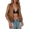 thumbnail image 1 of Stylish Women's Casual Jackets with Fringe Design for Everyday Versatility Layering Addition for Any Season, 1 of 4