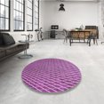 thumbnail image 4 of Ahgly Company Tapis d'Intérieur Ronds Transitionnels Lavables à la Machine, Magenta Foncé Violet, 6 Pieds Rond, 4 of 7