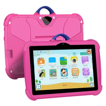 Tablette d'Apprentissage pour Enfants 7 Pouces Wi-Fi Bluetooth Android avec Caméras Intégrées, 1+16 Go Machine d'Éveil Cadeau Parent-Enfant pour Jeux et Vidéos pour Enfants