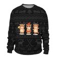 thumbnail image 3 of WILLBEST Mignons Chandails à Fermeture Éclair pour Hommes Automne et Hiver Décontractés Tendance Chandail à Capuchon à Col Rond Imprimé de Noël, 3 of 3