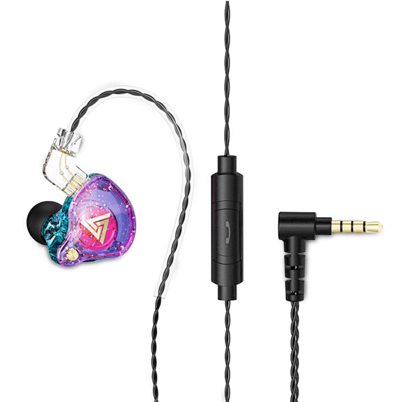ZheElen QKZ Wired Earphone In-ear Type Gaming Headphone Detachable HiFi Stereo Sound Headset with Microphone Colorful