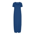 thumbnail image 3 of fatyb Robes Maxi pour Femmes Col Rond Manches Courtes Robes Décontractées Robes T-Shirt Amples pour Femmes P-5TG, 3 of 6