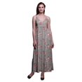 thumbnail image 1 of Bimba Robe Longue d'Été Sans Manches à Imprimé Teinture sur Nœuds Décontractée de Plage à Fleurs pour Femme - Petit, 1 of 6