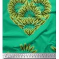 thumbnail image 1 of Soimoi Green Poly Georgette Fabric Pine Leaves Print Fabric by Yard 52 Inch Wide, 1 of 3