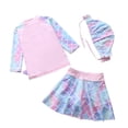thumbnail image 3 of Baby/Toddler Girls Mermaid Swimsuit Rashguard Set Long Sleeve UPF 50+ ,CM25-13YT Size 3T, 3 of 5
