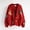 Red, variant on Pitauce Womens Oversized Cardigan Sweater Button Down Long Sleeve Cable Knit Embroidery Sweaters Outwear with Pockets, Free Size