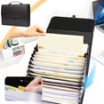 thumbnail image 1 of Vrorvz Sac Fourre-Tout Classique pour Bureau et Entreprise avec 26 Compartiments, Insert Portable avec Boucle, Convient au Rangement de Documents d'Étudiant et à la Gestion des Dossiers, Matériau Polypropylène Durable, 1 of 7