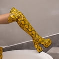 thumbnail image 5 of Cameland Patchwork Serpentine Platform Ultra High Heel Winter Ladies Over The Knee Boots, 5 of 5