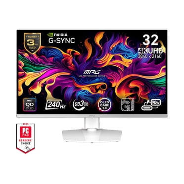 MSI 32" 3840 x 2160 (UHD) 240Hz 0.03ms (GTG) QD-OLED Gaming Monitor Tilt Swivel Height Pivot adjustable (MPG 321URXW QD-OLED)