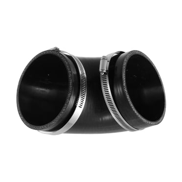 Unique Bargains 102mm 4' ID 90 Degree Silicone Reducer Hose Set Silicone Hose Coupler Intercooler Tube Black for Car