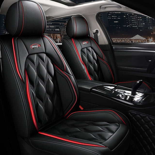 Maidao Car Seat Covers Full Set Leather for Opel for Antara 2008-2013 5 Seats Waterproof Front Rear Cushion Protector Black