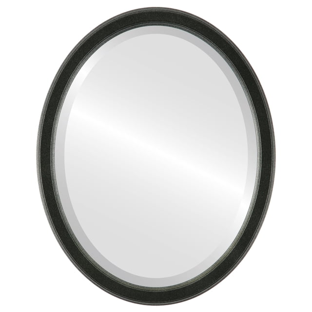 Toronto Framed Mirror - Black Silver