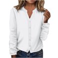 thumbnail image 2 of AherBiu Veste Légère pour Femme à Boutons, Cardigan Tricoté à Col Ras du Cou, Chandail Décontracté Ample, Manteau Léger, 2 of 5