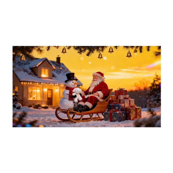 Christmas Large Outdoor Garage Banner for Holiday Season Welcome Sign - Festive Front Porch Yard Decoration Banner for Seasonal Celebrations and Parties, xmas ornament