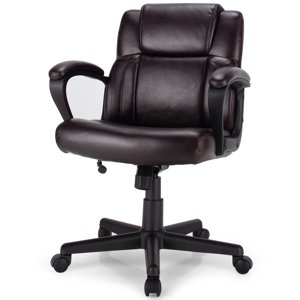 Giantex chaise de bureau ergonomique à domicile, chaise de bureau pivotante pour la direction réglable