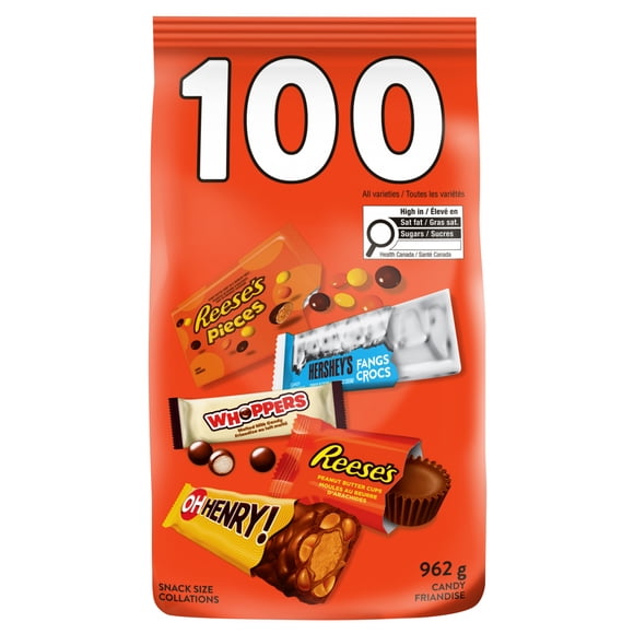 Hershey's 100 Unités de Chocolats Assortis Collations, 962g