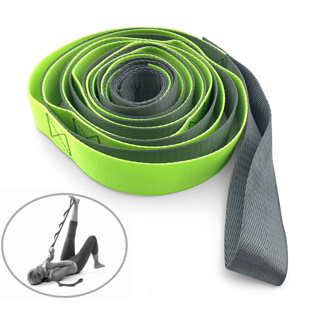Yoga Daisy Chain Multi-Ring Yoga Strap Non-Elastic Stretch Strap Suitable for Pilates Dance Therapy Gymnastics