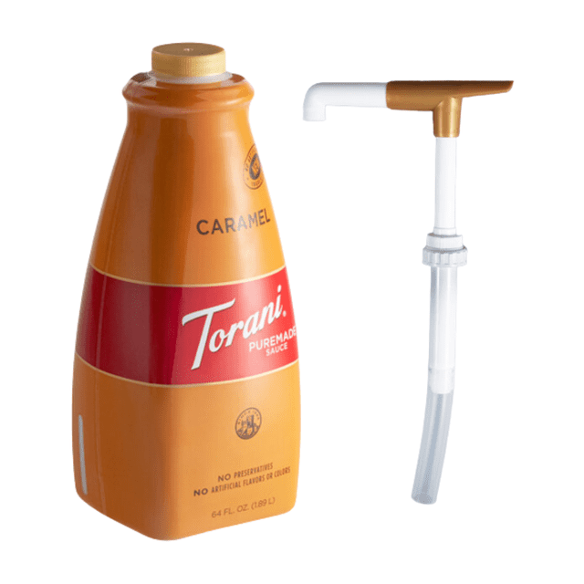 Torani Puremade Caramel Flavoring Sauce 64 fl. oz. Bonus Squeeze Pump