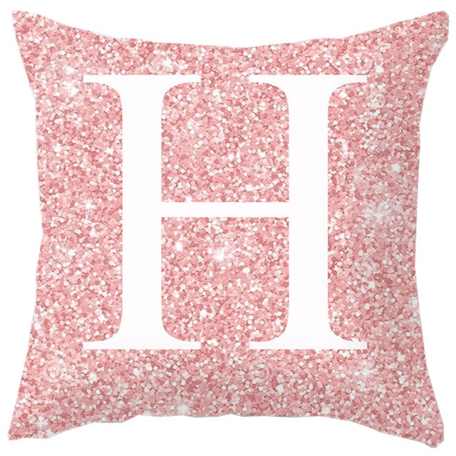 Housse de Coussin Lettre Décorative Alphabet pour la Maison