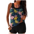 thumbnail image 2 of Weiqiqre Womens Swimsuits Two Piece Bathing Suits Blouson Tank Top with Boyshorts Tummy Control Modest Swimsuits, 2 of 6