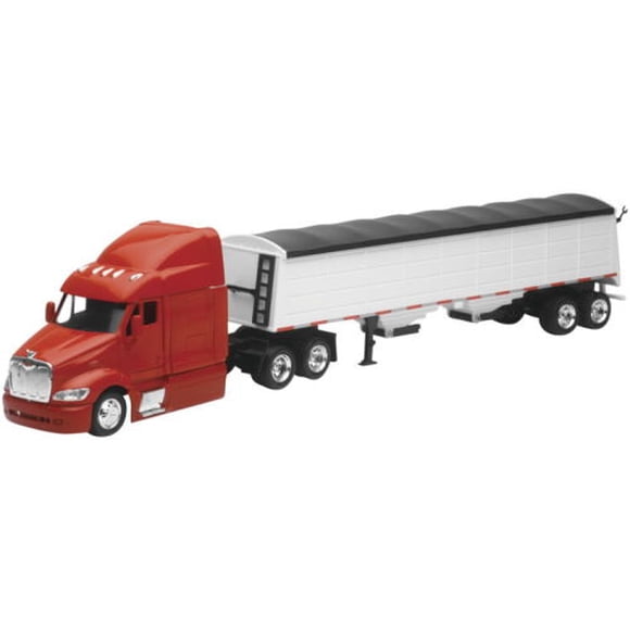 New Ray Toys Long Haul Trucker Die Cast Model 1 White | Red 1:43 Scale
