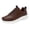 Brown, variant on XIMIN Men's Orthopedic Leather Shoes: Arch Support Plantar Fasciitis Flat Feet Sneakers, Lightweight Business Work Orthotic Thick Sole Foot Heel Pain Relief Oxfords (10, Black)