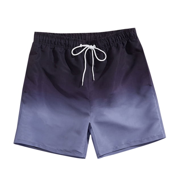 Gradient Swimming Trunks Mens Adult Boxer Shorts Swimming Casual Beach Pants