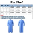 thumbnail image 2 of Kcodviy Male Casual Robe Muslim Mens Shirts Casual Stand Collar Thobe Long Mens Solid Color Button Down Shirt Solid Pocket Long Sleeve Men Button Up Shirt Jubba Robe, 2 of 4