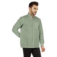 thumbnail image 3 of Bestman Solid Long Sleeve Shirt For Mens Front Double Button Placket Chinese Collar Shirt, 3 of 7