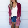 thumbnail image 1 of Pxiakgy cardigans pour Femmes Cardigan de Mode Décontracté avec Poches Manches Longues Veste Rouge G, 1 of 4